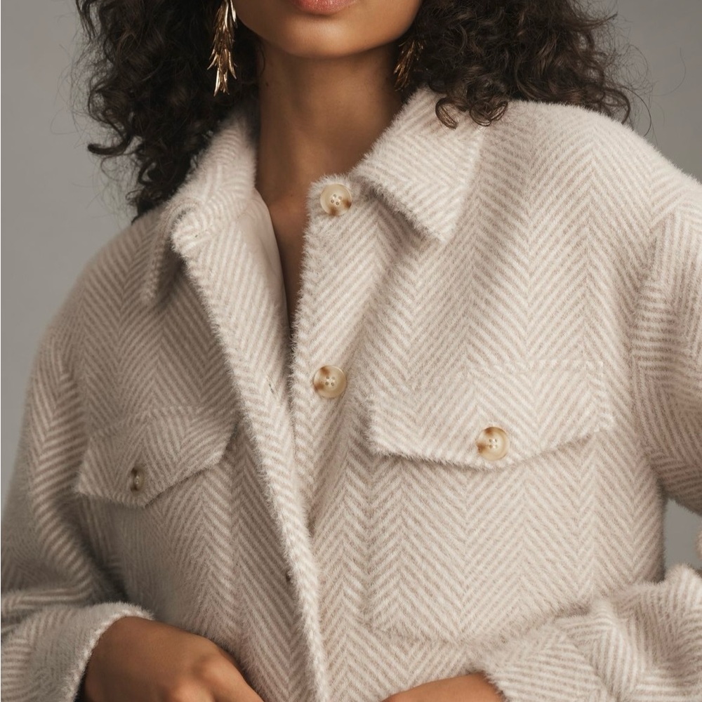 Greylin Fuzzy Long Knit Coat